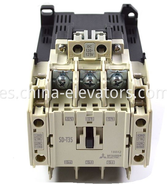 Contactor magnético SD-T35 DC para ascensores Mitsubishi SD-T35 DC Magnetic Contactor for Mitsubishi Elevators
